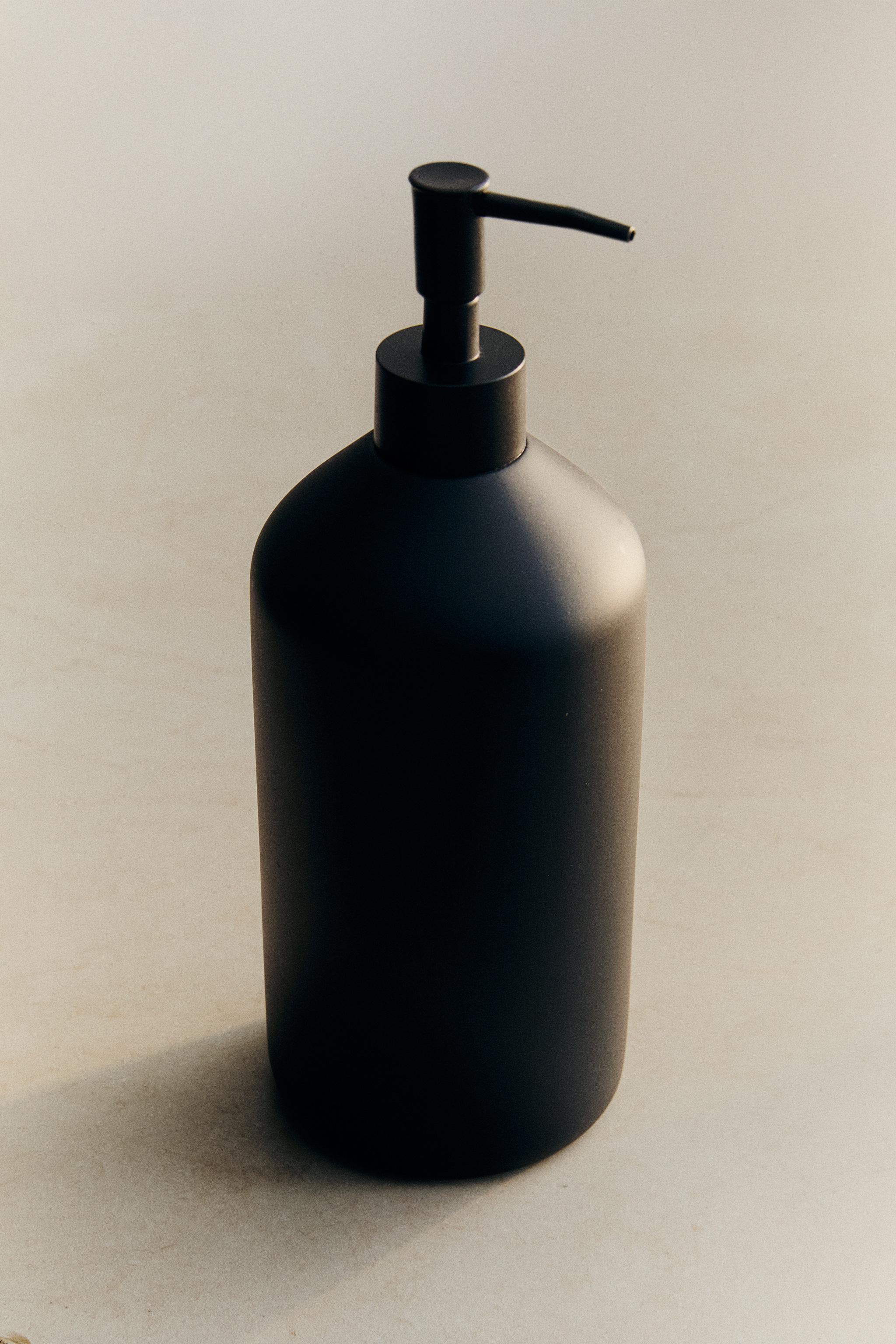 BLACK RESIN SOAP DISPENSER